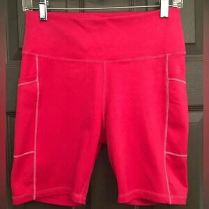 JESSICA SIMPSON Hot Pink Tummy Control Active Bike Shorts